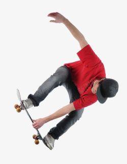 运动男子男子滑滑板高清图片