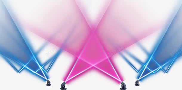 蓝粉色舞台光效装饰png免抠素材_新图网 https://ixintu.com 粉色 舞台 装饰
