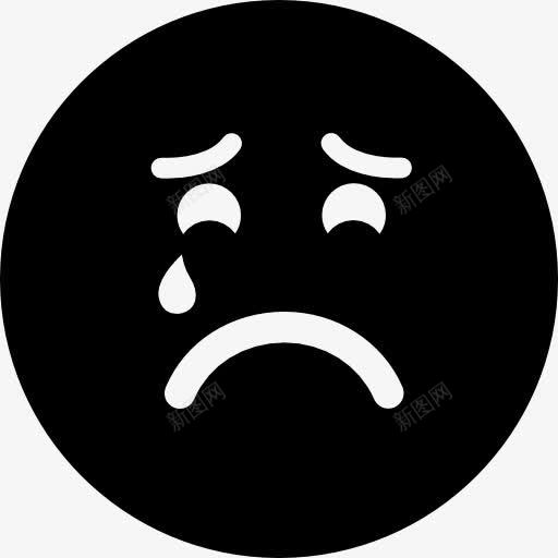 伤心痛苦哭泣的表情符号的图标png_新图网 https://ixintu.com 哭着脸 圆形 平方 接口 痛苦悲伤 表情 面孔