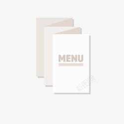 折页菜单手绘新餐厅图标高清图片