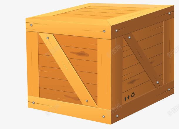 卡通封闭木箱png免抠素材_新图网 https://ixintu.com 匣子 卡通 合上 封闭 带盖子的 木箱 木质材料 盒子 盛放东西 箱体 箱子