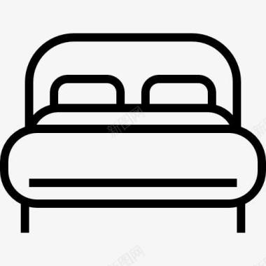卧室家具设计床图标图标