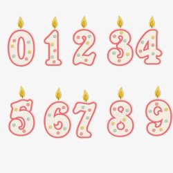 数字蜡烛素材