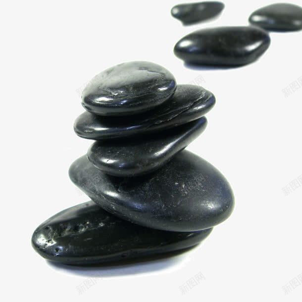 黑色石头png免抠素材_新图网 https://ixintu.com 椭圆形 橄榄形 石头 砭石 黑色石头