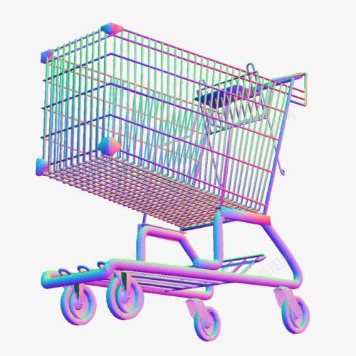紫色卡通购物车创意png免抠素材_新图网 https://ixintu.com 创意 卡通 紫色 购物车