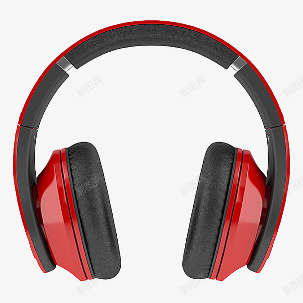 红色的一个大耳机png免抠素材_新图网 https://ixintu.com 免抠 大耳机 数码产品 时尚感 红色 耳机结构