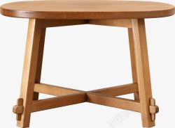 木头桌子免扣木头圆形桌子高清图片