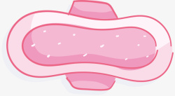 卡通卫生巾粉色线条卫生巾矢量图高清图片