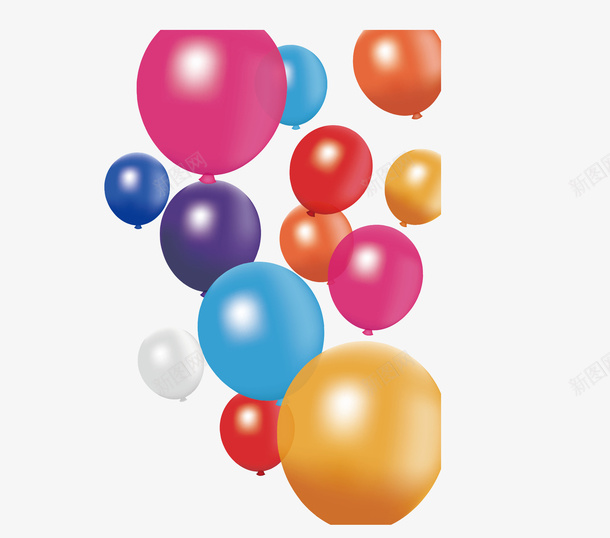 彩色气球矢量图ai免抠素材_新图网 https://ixintu.com 不一样的气球 气鼓鼓的气球 漂浮的气球 热闹气氛 节日喜庆 节日快乐 节日狂欢 矢量图