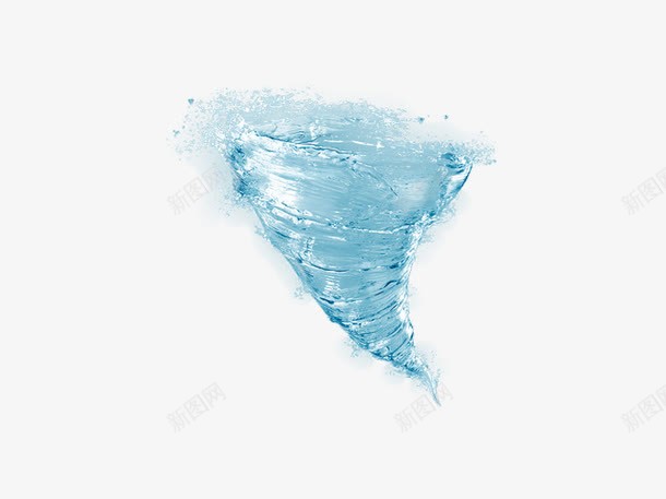 水纹龙卷风png免抠素材_新图网 https://ixintu.com 水元素 水旋涡 简约 蓝色 透明