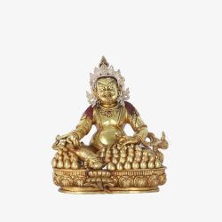铜鎏金黄财神像藏传佛教传统文化高清图片