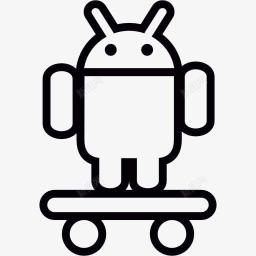 Android在滑板图标png_新图网 https://ixintu.com 形状 手机 技术 操作系统 智能手机 软件的选手
