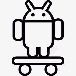 软件的选手Android在滑板图标高清图片