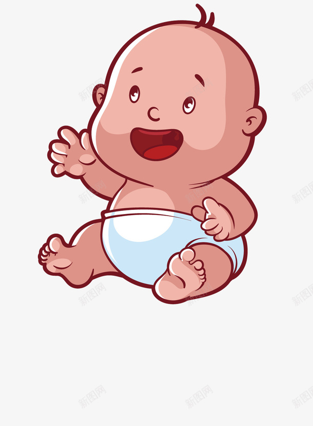 手绘卡通坐在地上高兴的婴儿png免抠素材_新图网 https://ixintu.com 动漫 动画 卡通人物 可爱 坐在地上的婴儿 婴儿 婴儿用品 网页设计