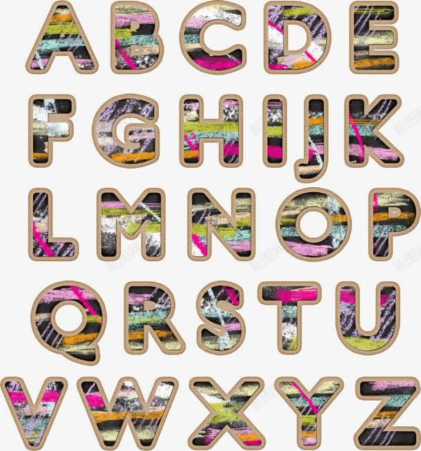 26个英文字母艺术装饰png免抠素材_新图网 https://ixintu.com 不同样式的字母 字母 字母花式装饰 字母装饰 艺术字母