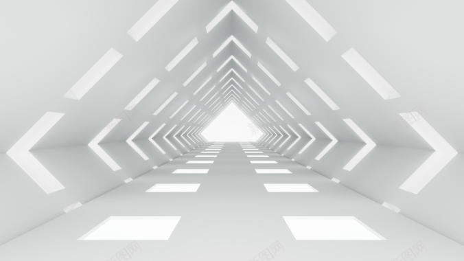 白色夹板白色三角科技背景背景