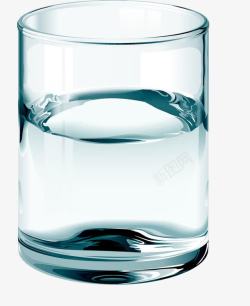 饮用玻璃杯一杯水高清图片