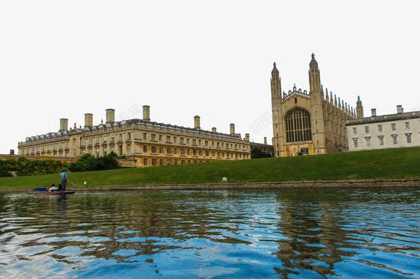 剑桥大学的河流png免抠素材_新图网 https://ixintu.com 古典 小船 河水 白色建筑