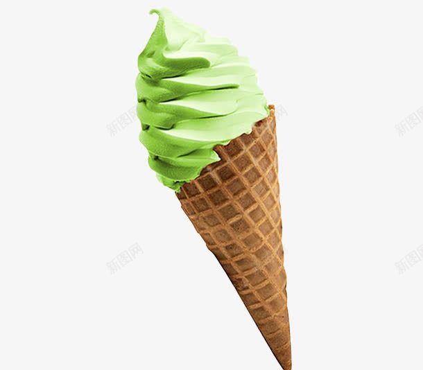 抹茶味的冰淇淋png免抠素材_新图网 https://ixintu.com 冰淇淋 抹茶味 甜点 绿色