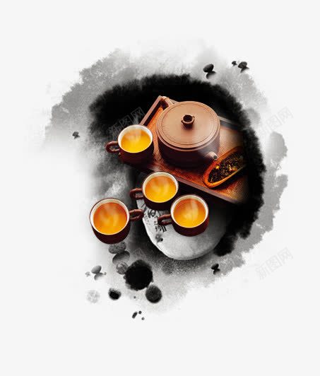 装饰图案png免抠素材_新图网 https://ixintu.com 中国风 茶文化 装饰图案