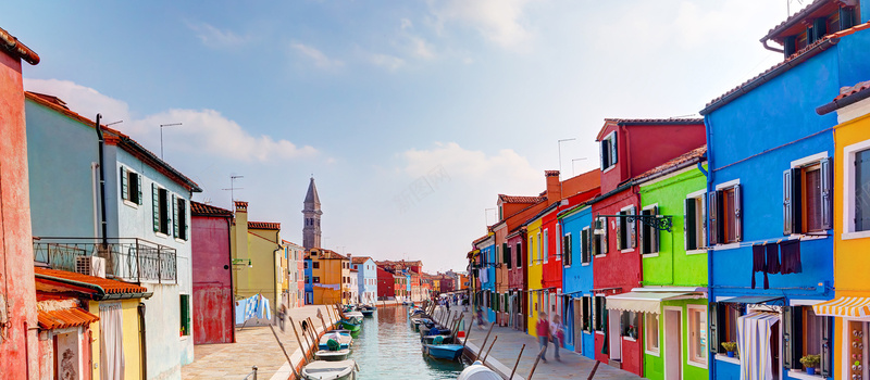 威尼斯水城jpg_新图网 https://ixintu.com 威尼斯水城 威尼斯河流 彩色威尼斯 彩色建筑 摄影 海报banner 风景