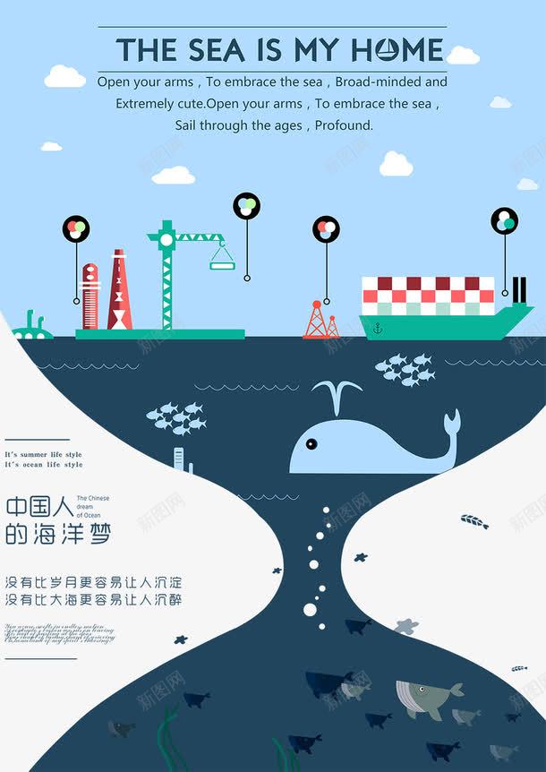 中国人的海洋梦活动宣传海报png_新图网 https://ixintu.com 2016创意广告 中国人的海洋 创意平面广告欣赏 创意广告 创意广告设计 创意广告设计欣赏 扁平化广告设计 扁平化海报 活动海报