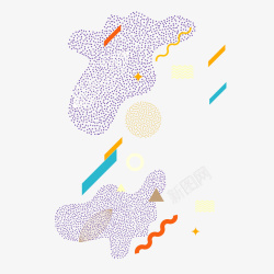 风格多变抽象几何波普风格矢量图高清图片