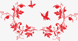花纹折纸扇蝴蝶花纹矢量图高清图片