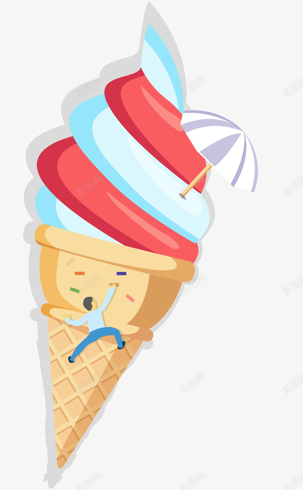 手绘装饰冰淇淋元素png免抠素材_新图网 https://ixintu.com 冰淇淋 夏天 手绘插画 甜品 矢量冰淇淋