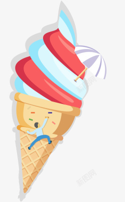 甜品插画素材库手绘装饰冰淇淋元素高清图片