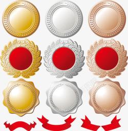 奥运金牌设计金银铜奖牌图标高清图片