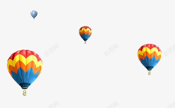 手绘彩色漂浮热气球png免抠素材_新图网 https://ixintu.com 彩色 漂浮 热气球