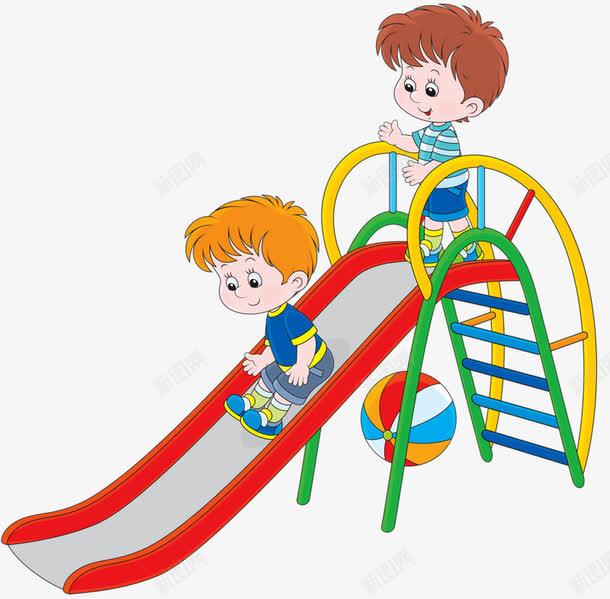玩滑滑梯png免抠素材_新图网 https://ixintu.com 儿童 孩子 幼儿园 气球 滑滑梯 玩滑滑梯