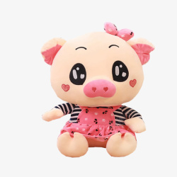 猪耳朵png粉色小猪公仔高清图片