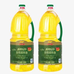 橄榄葵花调和油两瓶金龙鱼橄榄油高清图片