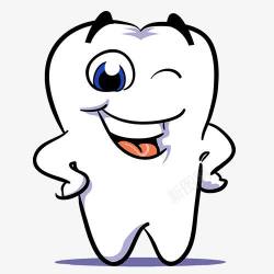 牙医刷牙牙齿表情卡通图高清图片