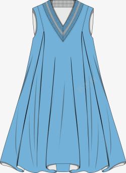 配饰素材图蓝色裙子高清图片