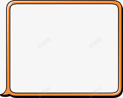 边框png免抠素材_新图网 https://ixintu.com 信息框 卡通 对话框 简约边框 黄色
