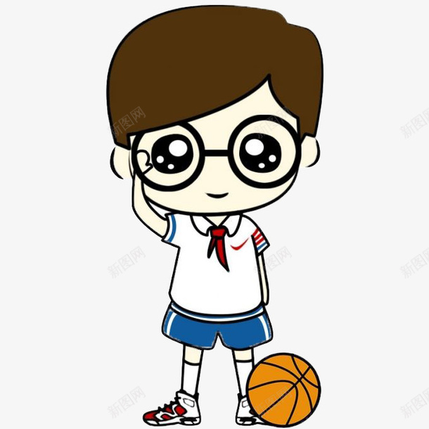 学生照片篮球png免抠素材_新图网 https://ixintu.com 动漫 卡通 可爱 学生照片 小男孩学生篮球照片 微笑 褐色蓝色黄色白色