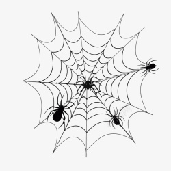 手绘蜘蛛网素材蜘蛛网装饰案矢量图高清图片