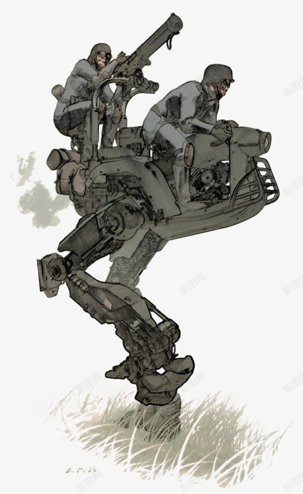操作机器人的战士png免抠素材_新图网 https://ixintu.com 军事 卡通手绘 战士 未来 机器人