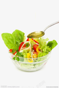 橄榄菜蔬菜水果沙拉高清图片
