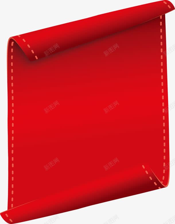 红色布卷背景png免抠素材_新图网 https://ixintu.com 布卷 扭曲纸卷 红毯 红色背景 翻页布卷 边框纹理
