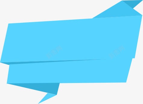 折纸png免抠素材_新图网 https://ixintu.com 几何 天猫新风尚 标题栏 活动栏 蓝色不规则图形 蓝色折纸