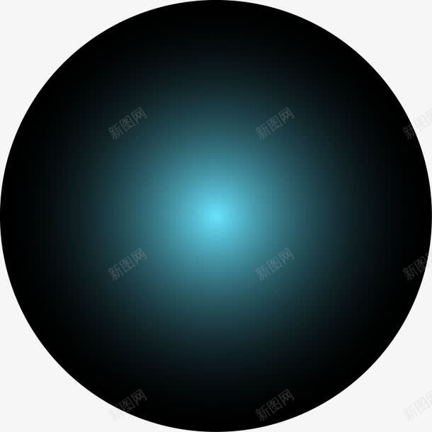 黑色的球体蓝色的光效png免抠素材_新图网 https://ixintu.com 球体 蓝色 黑色