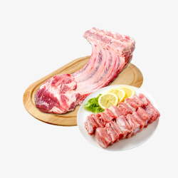 排骨炖鲍鱼猪肉排骨广告高清图片
