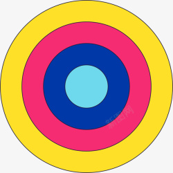 色块圆形时尚抽象几何半圆圆形装饰图案矢量图高清图片