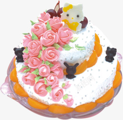 双层生日蛋糕幸福时刻小高层蛋糕高清图片
