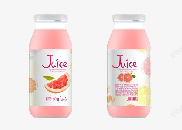 西柚水果汁包装瓶png设计背景_新图网 https://ixintu.com 创意包装瓶 平面 正面反面 水果 瓶子 西柚 设计感 质感包装袋
