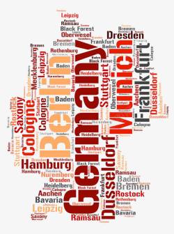 德国地图字母组成德国地图高清图片
